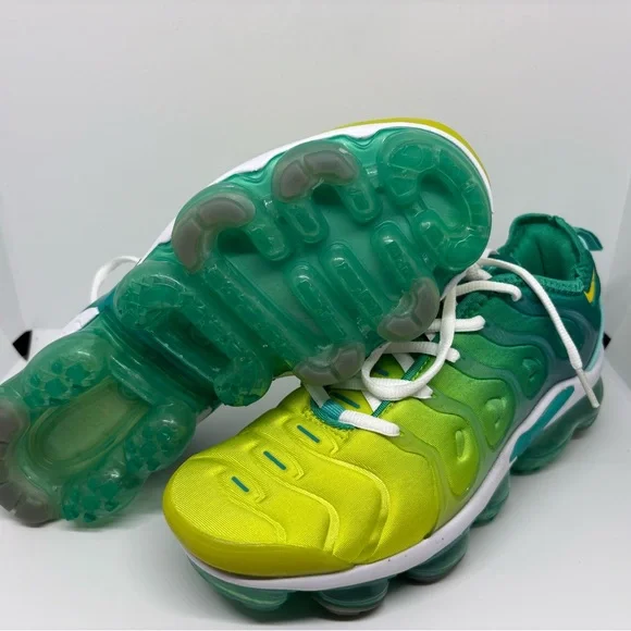 Women’s Nike Air Vapormax Plus - Green and Yellow - Picture 2 of 6